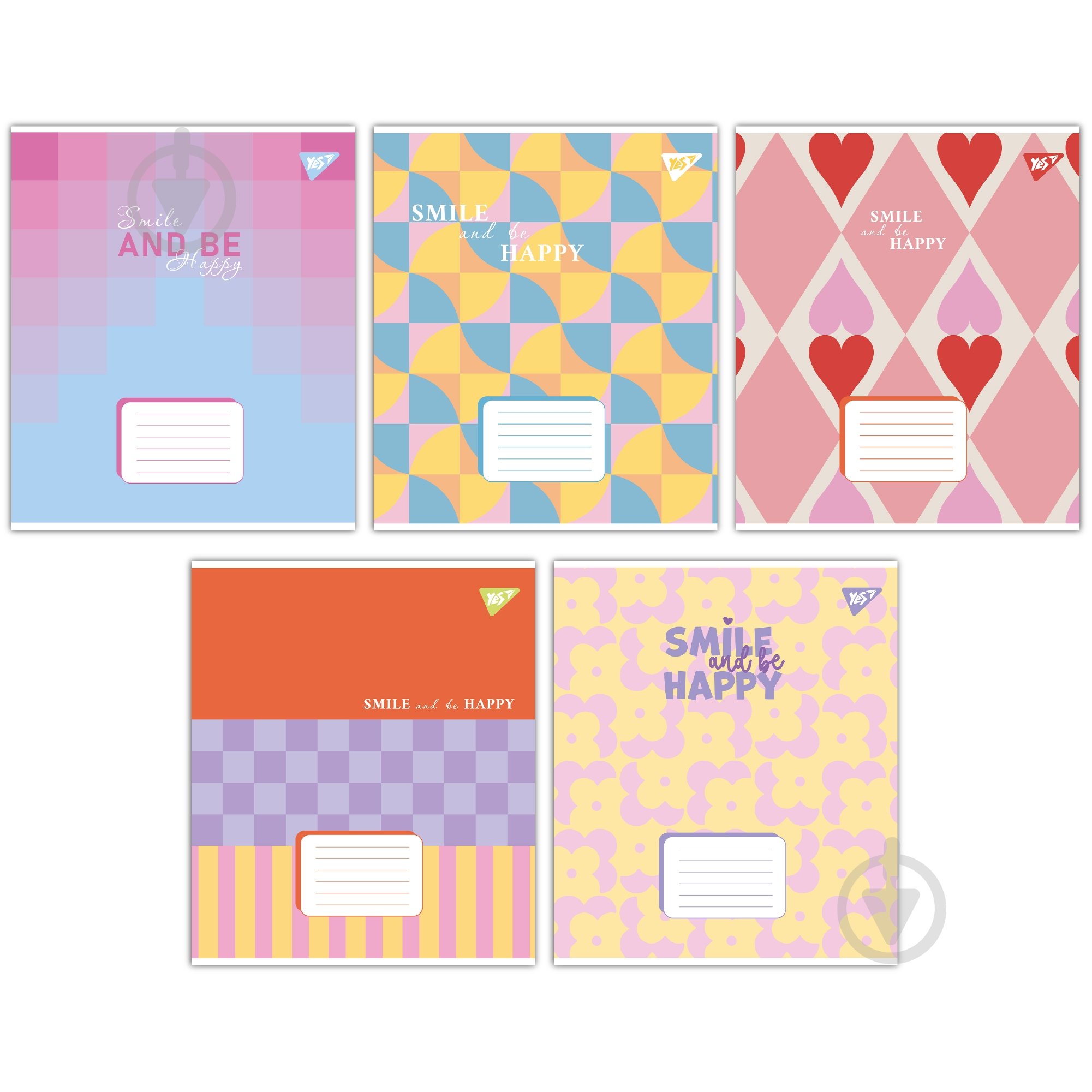 Зошит шкільний 48 аркушів лінія Smile and be happy (767392) YES - фото 1 Зошит шкільний 48 аркушів лінія Smile and be happy (767392) YES - фото 1