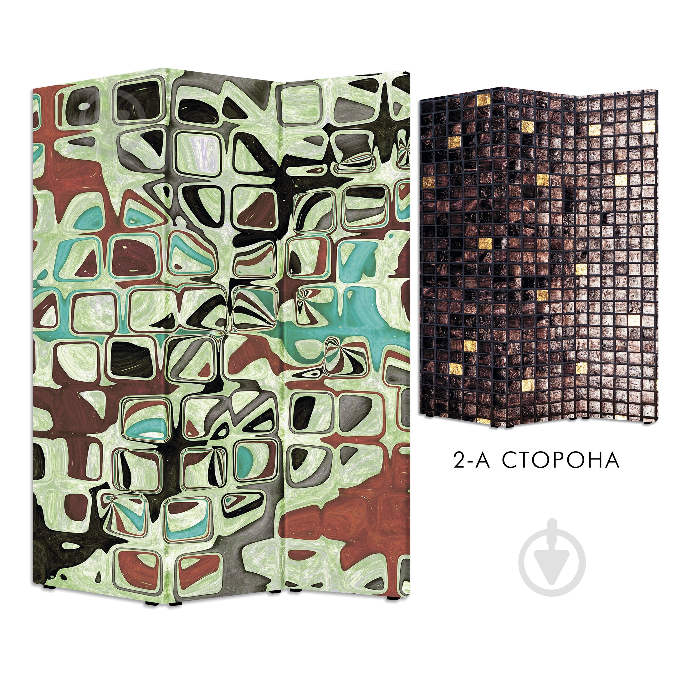 Ширма Теамо Абстракция 3 1750x1180x20 мм разноцветный - фото 1