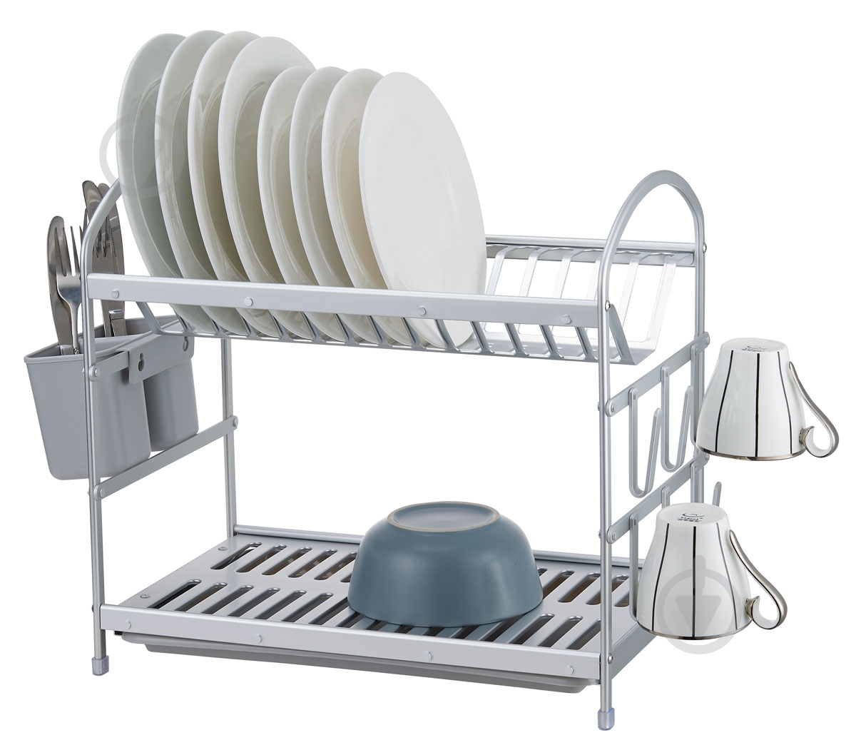 Сушилка для посуды Lemax 500 мм алюминиевая LF-495 AL настольная - фото 1