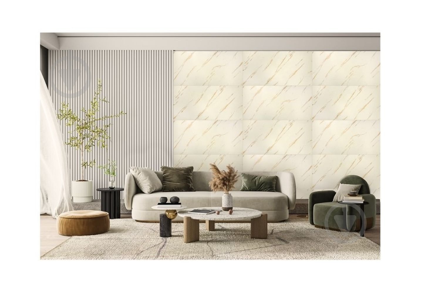 Панель декоративная с XPS votStock мрамор 500x1000x3,5 мм 7614 XL белый - фото 3