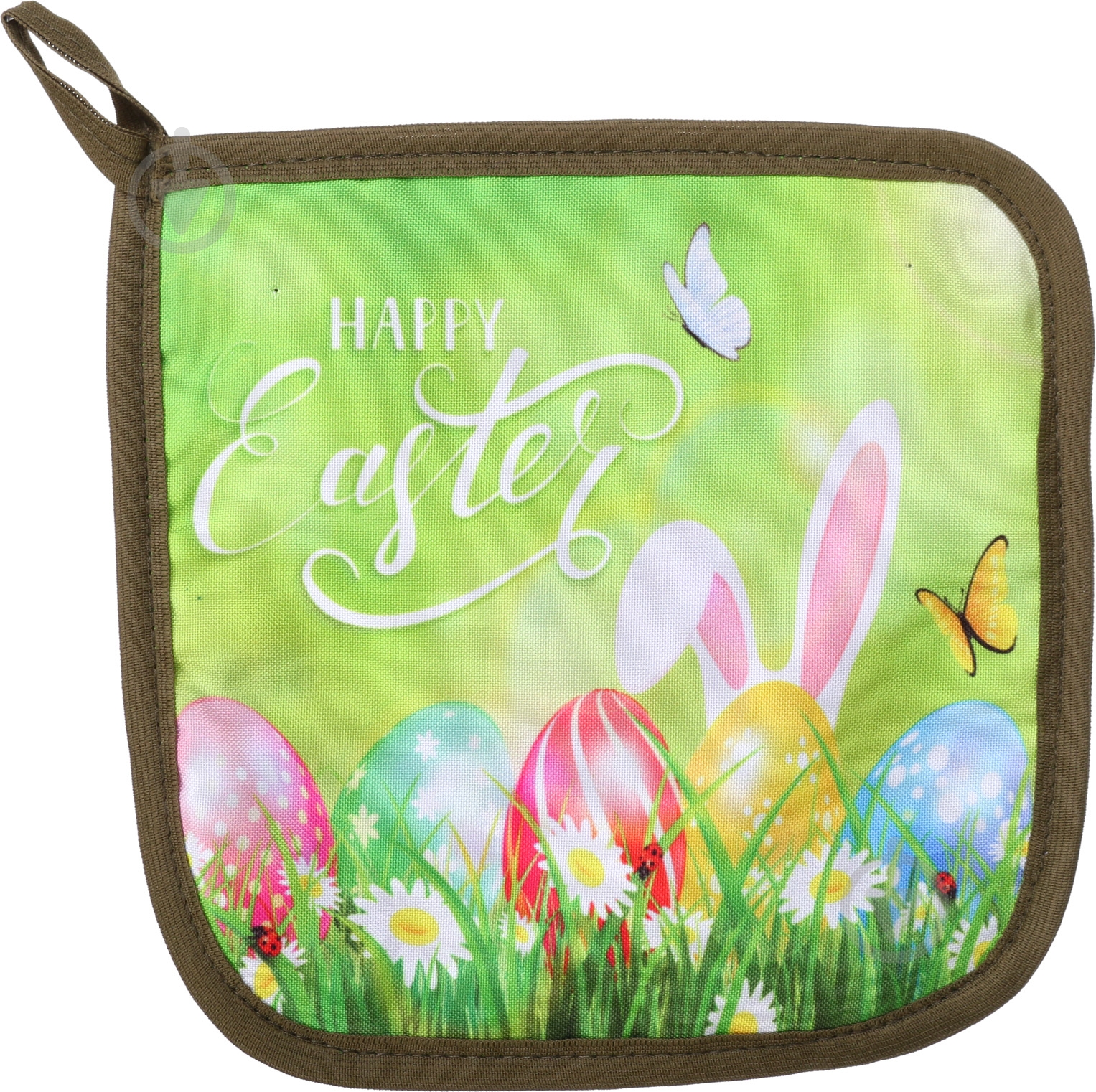 Набор кухонный Happy Easter зеленый с рисунком Галерея льна - фото 5 Набор кухонный Happy Easter зеленый с рисунком Галерея льна - фото 5