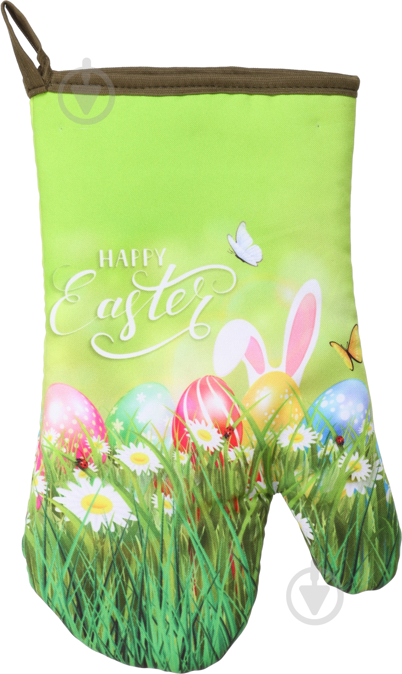 Набор кухонный Happy Easter зеленый с рисунком Галерея льна - фото 3 Набор кухонный Happy Easter зеленый с рисунком Галерея льна - фото 3