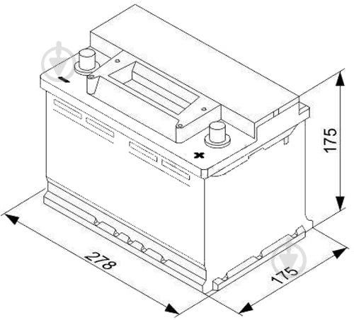 ᐉ Аккумулятор автомобильный Bosch S4 72Ah 680A 12V «+» справа