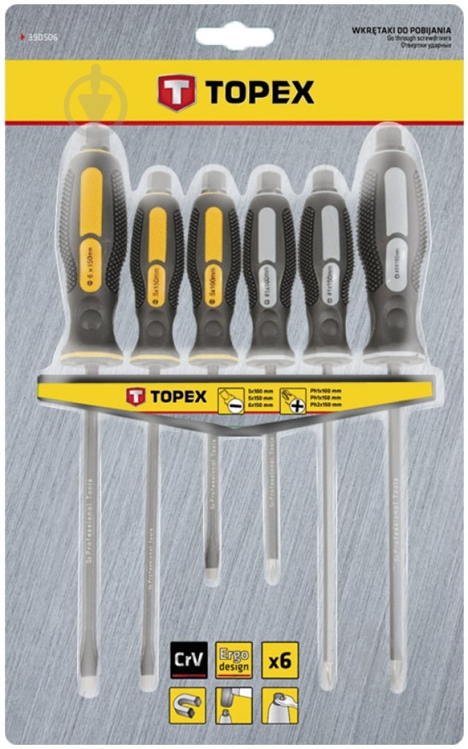 Набор отверток Topex 39D506 - фото 2 Набор отверток Topex 39D506 - фото 2