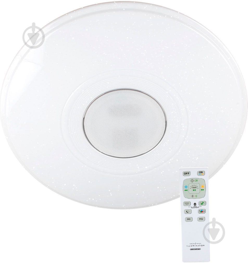 ВІТРИНА! Світильник світлодіодний Светкомплект Illuminator Plus M-060 TX + Star Sky з динаміком і пультом 50 Вт біл - фото 1 ВІТРИНА! Світильник світлодіодний Светкомплект Illuminator Plus M-060 TX + Star Sky з динаміком і пультом 50 Вт біл - фото 1
