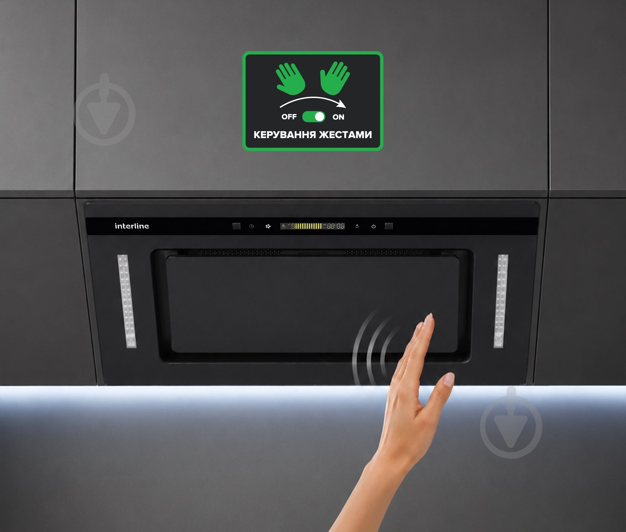 Витяжка Interline JOLLY BL A/60/GL/K Nano Matte - фото 3