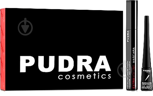 Набір Pudra Cosmetics Туш + рідка підводка чорний 10 мл - фото 1