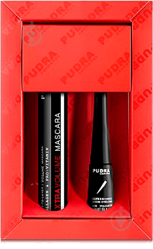 Набір Pudra Cosmetics Туш + рідка підводка чорний 10 мл - фото 2