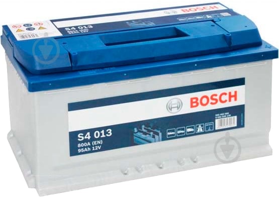 Акумулятор автомобільний Bosch S4 013 95А 12 B 0 092 S40 130 «+» праворуч - фото 1 Акумулятор автомобільний Bosch S4 013 95А 12 B 0 092 S40 130 «+» праворуч - фото 1