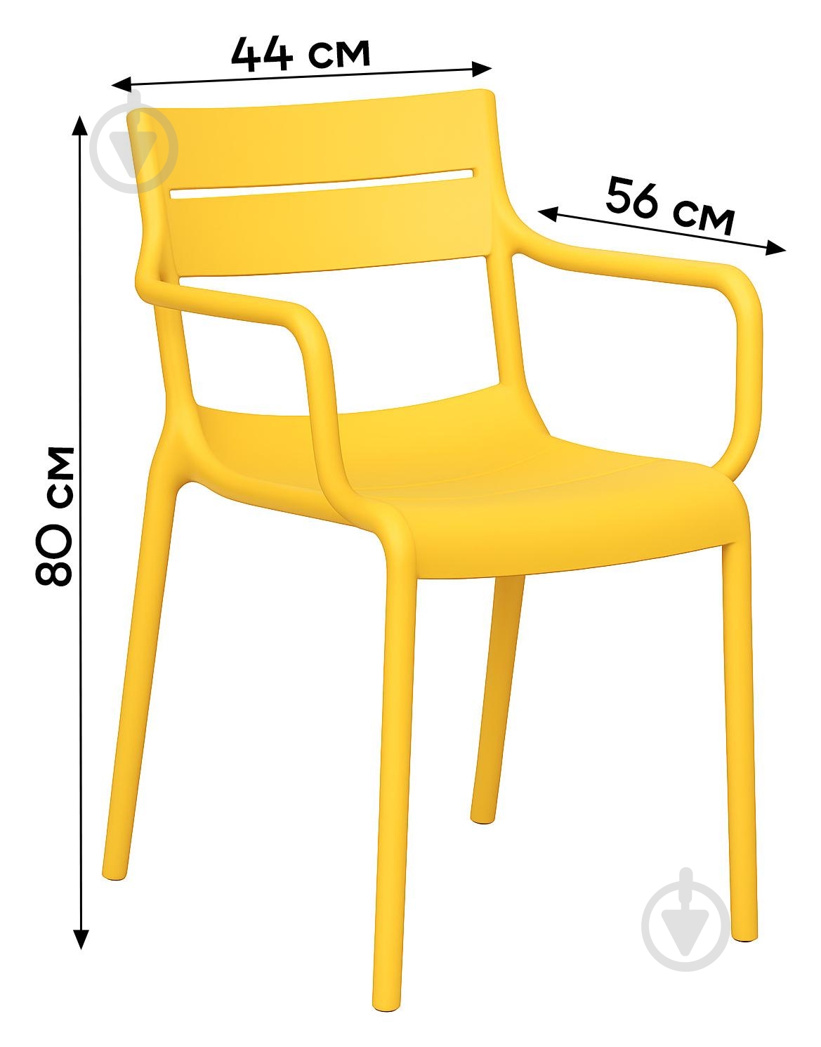 Стул BRIXO желтый 80x44x56см - фото 2 Стул BRIXO желтый 80x44x56см - фото 2