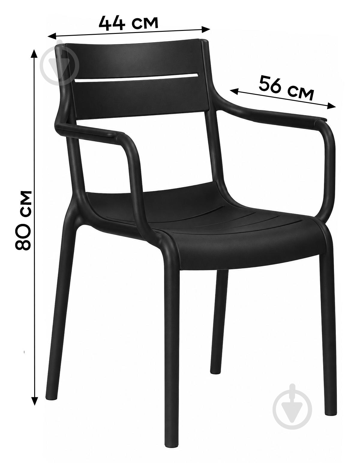 Стул BRIXO антрацит 80x44x56см чёрный - фото 2 Стул BRIXO антрацит 80x44x56см чёрный - фото 2