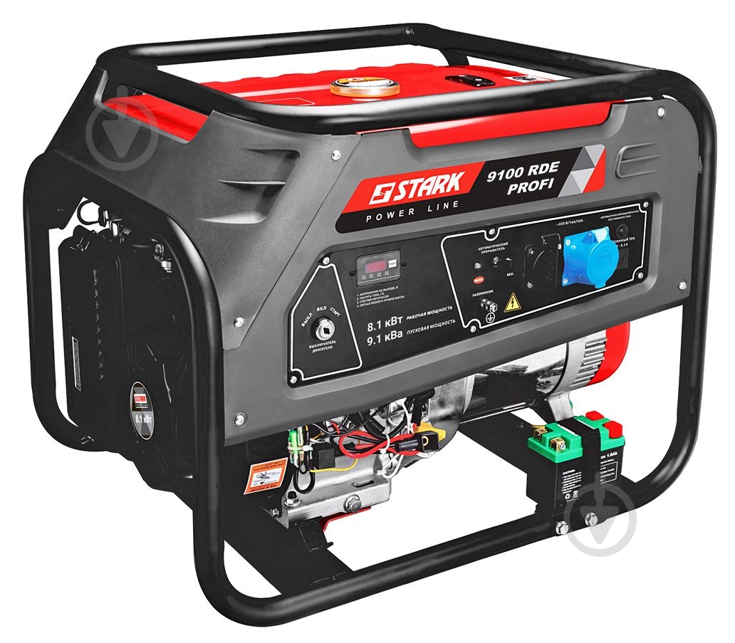 Генератор бензиновый Stark 9100 PDE Profi 8,1 кВт / 9,1 кВт 220 В 9100 RDE Profi - фото 1