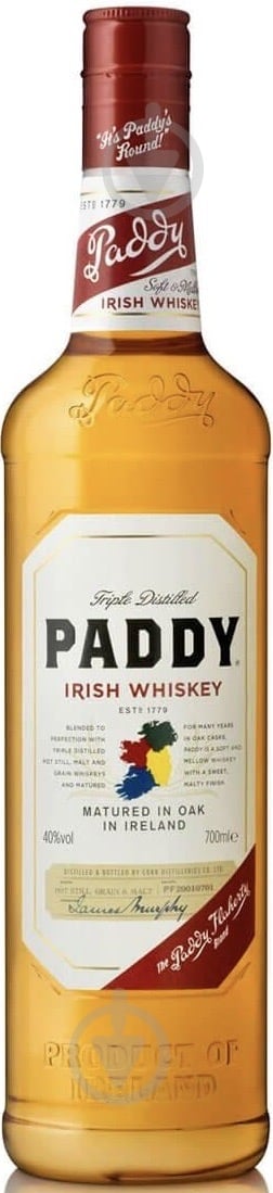 Виски Paddy Irish Whiskey 0,7 л - фото 1 Виски Paddy Irish Whiskey 0,7 л - фото 1