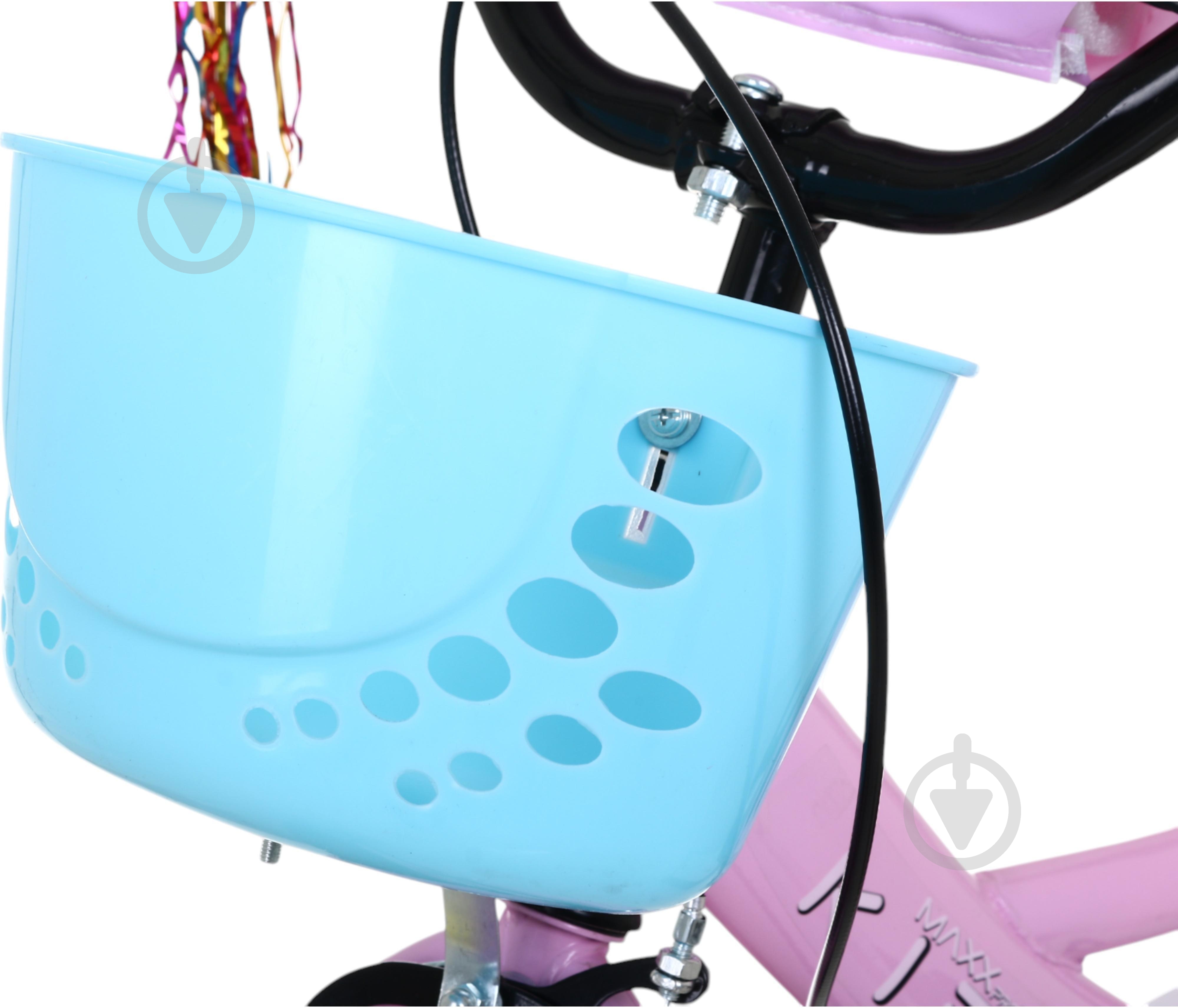 Велосипед дитячий MaxxPro kids 14' KQ-13 з кошиком рожевий - фото 3