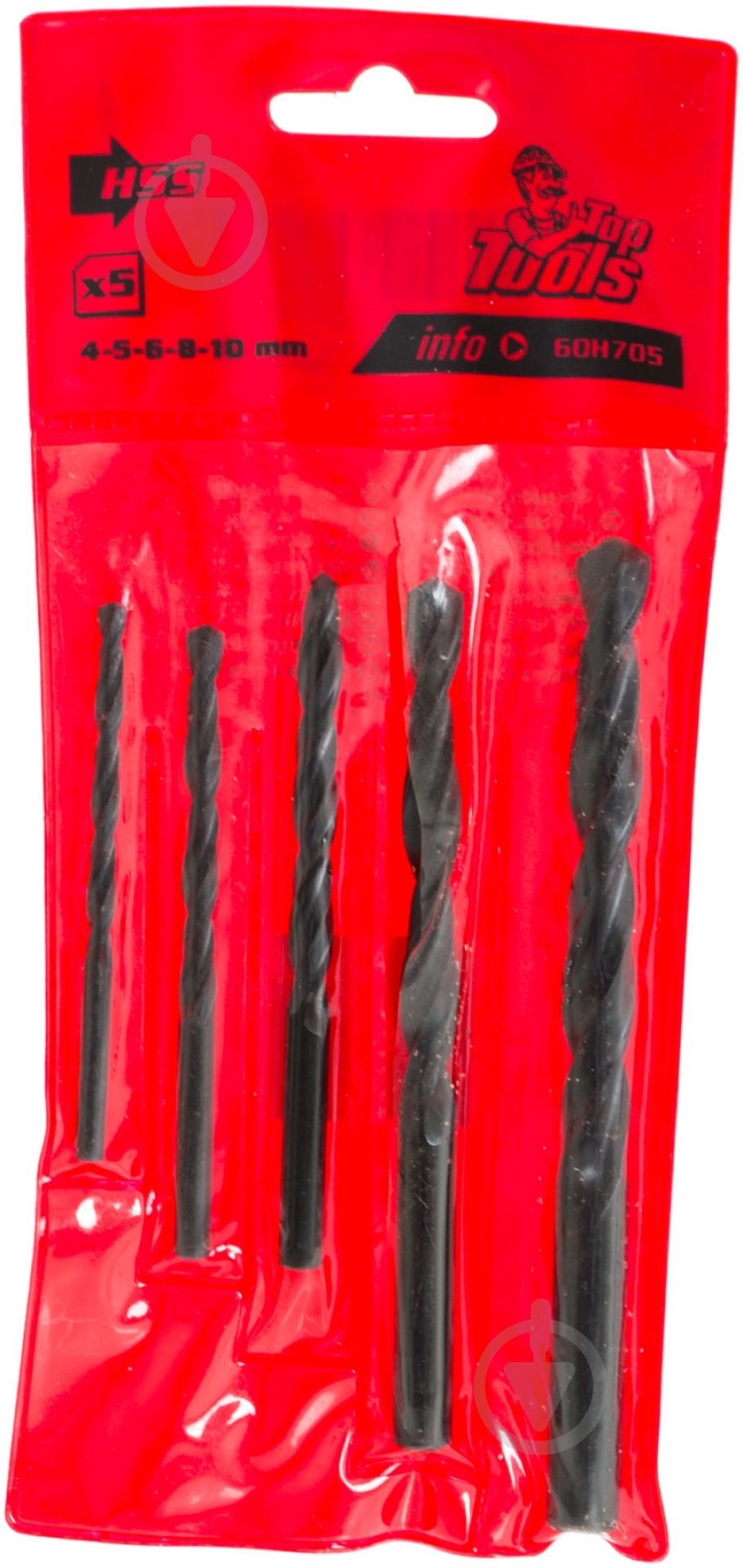 Набор сверл по металлу Top Tools 4-10 мм 5 шт. 60H705 - фото 1