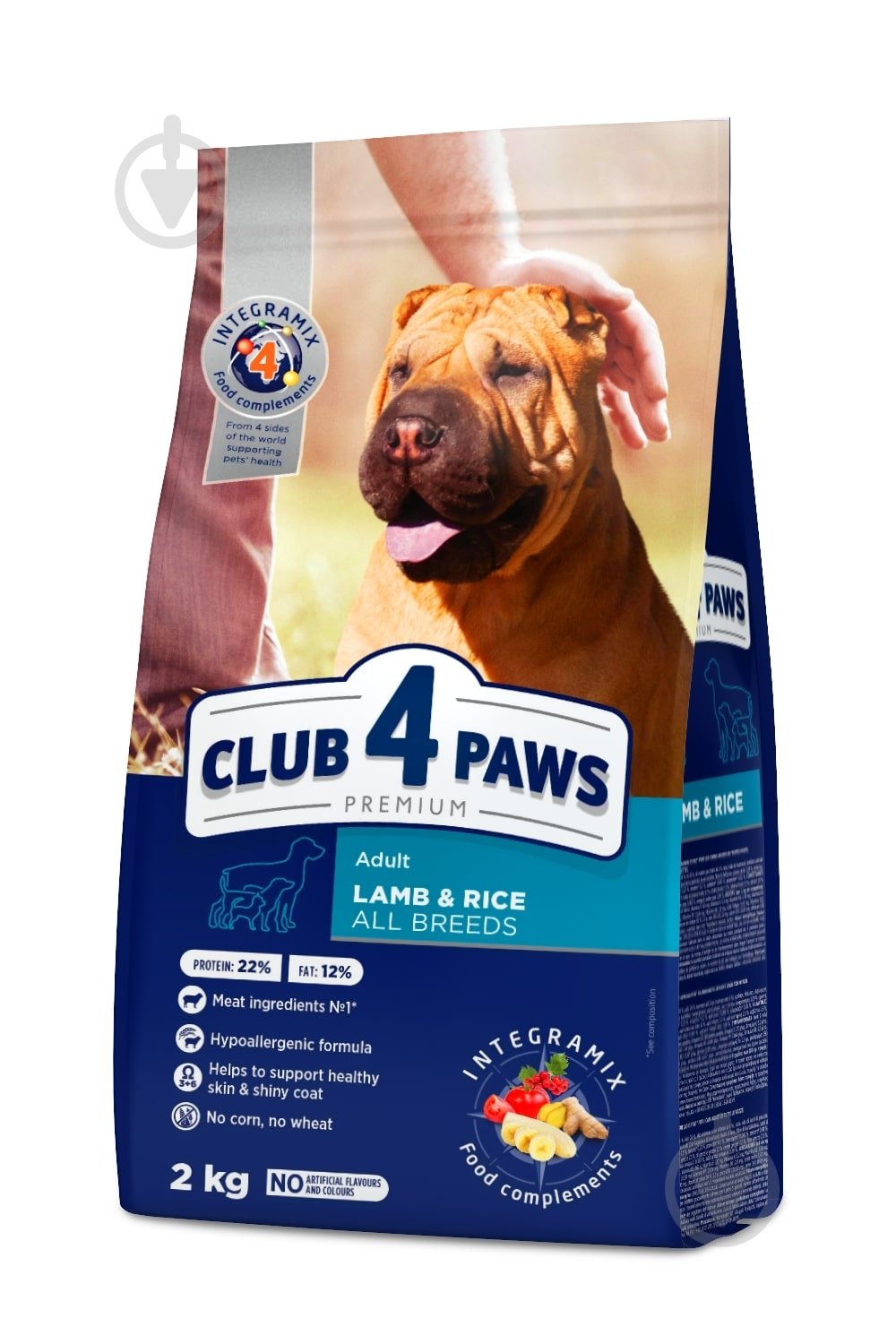 Корм сухой Club 4 Paws Premium для всех пород "Ягненок и рис" 2 кг - фото 1 Корм сухой Club 4 Paws Premium для всех пород "Ягненок и рис" 2 кг - фото 1