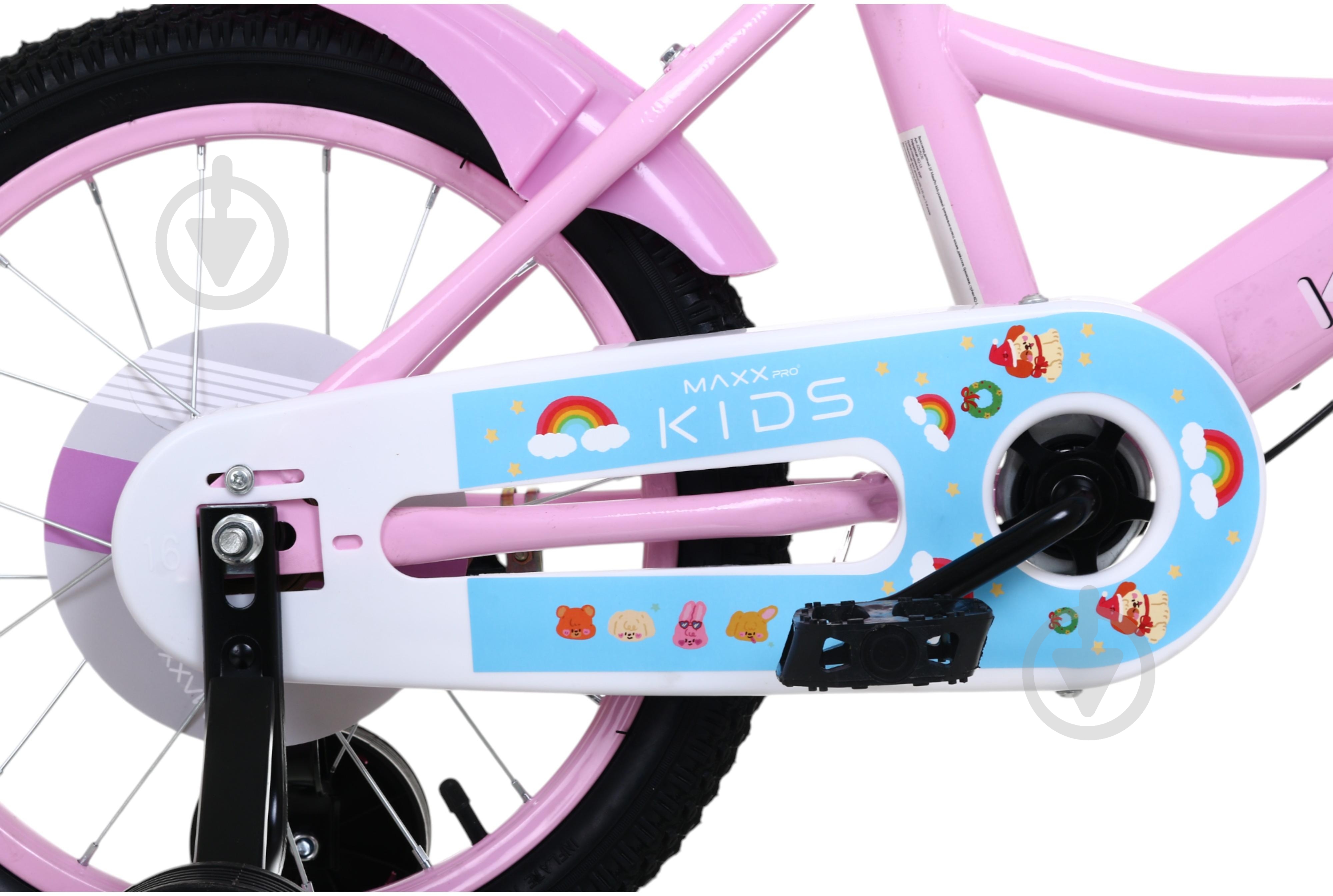 Велосипед дитячий MaxxPro kids 16' KQ-13 з кошиком рожевий - фото 9