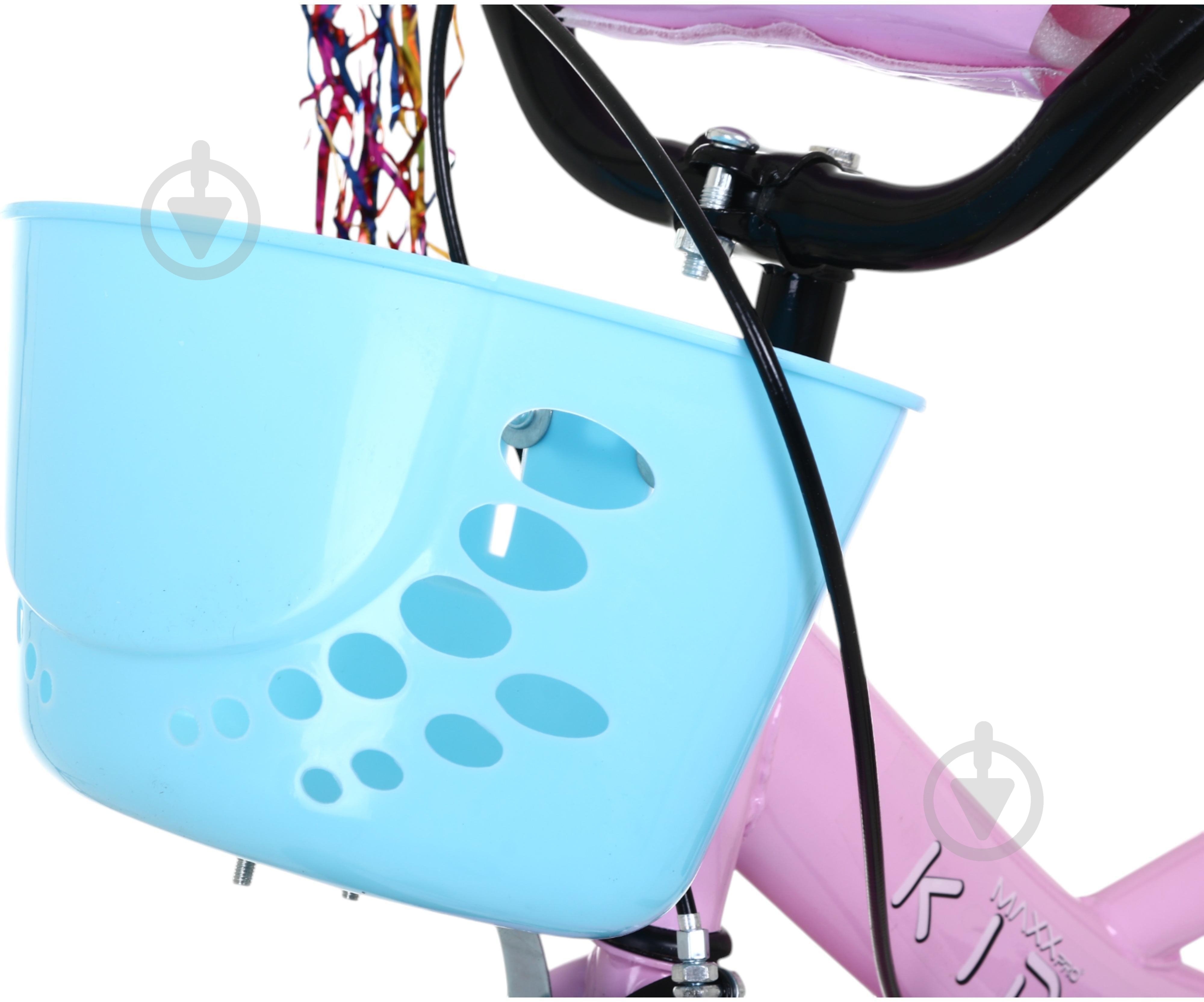 Велосипед дитячий MaxxPro kids 18' KQ-13 з кошиком рожевий - фото 3