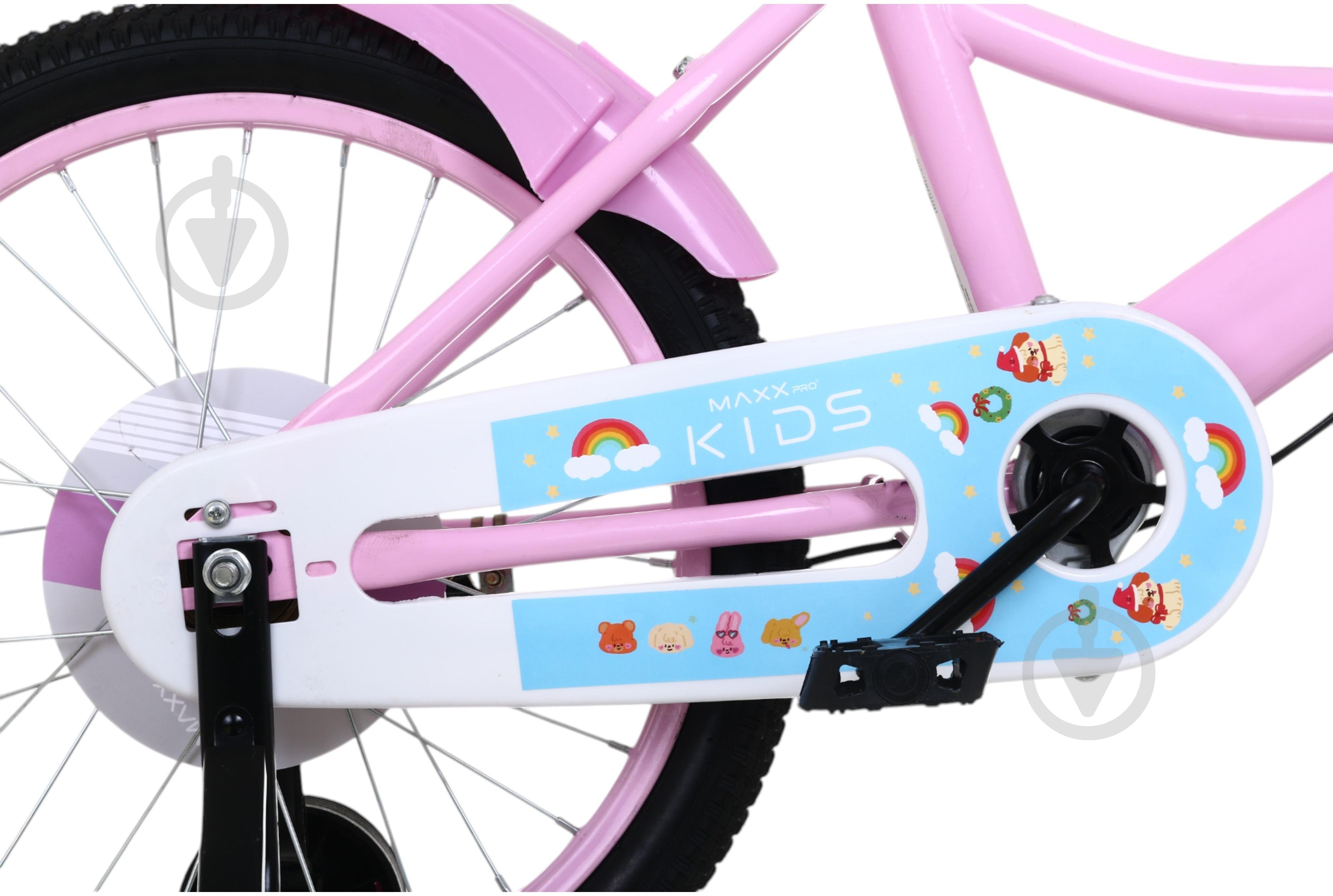Велосипед дитячий MaxxPro kids 18' KQ-13 з кошиком рожевий - фото 6