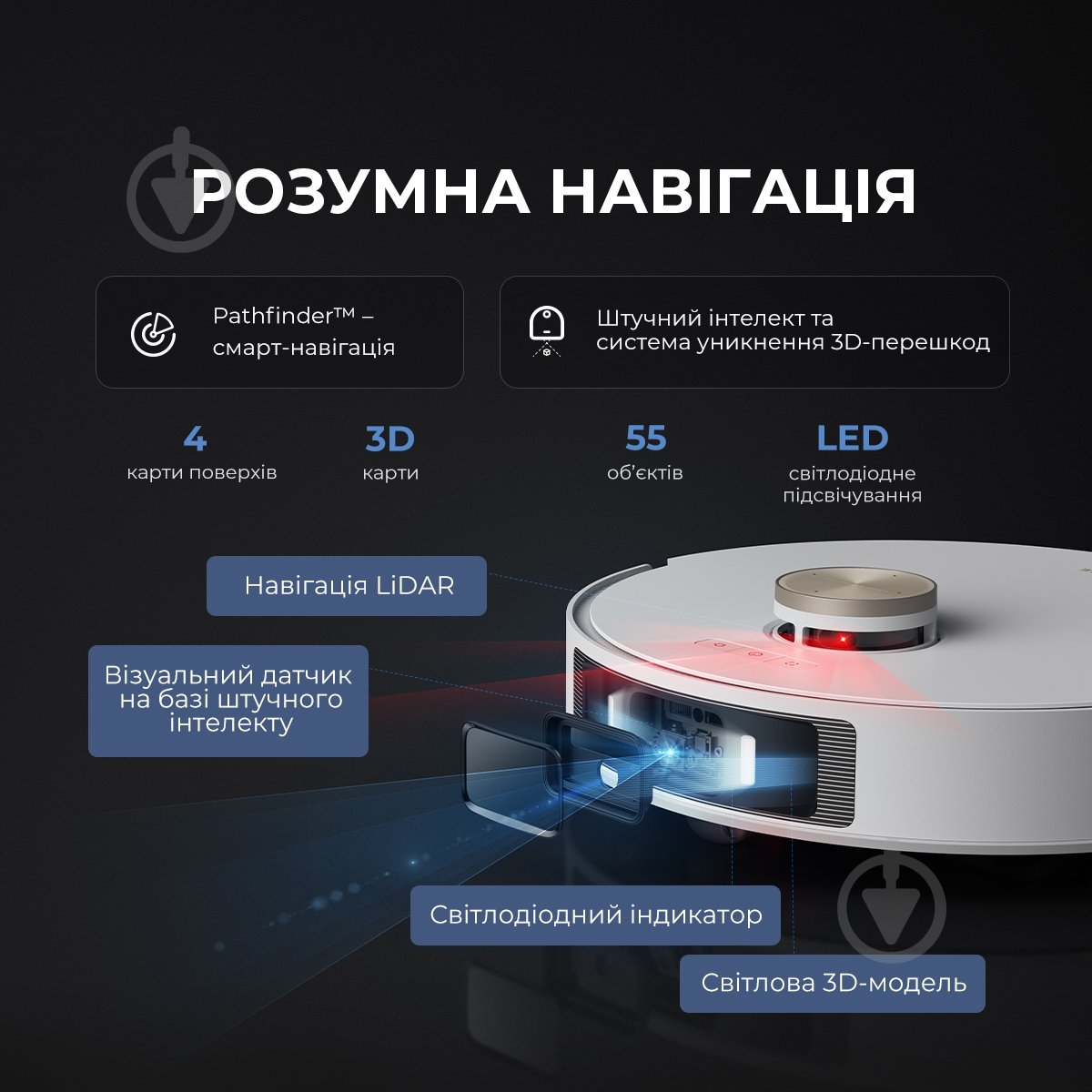 Робот-пилосос мийний DREAME Bot L20 Ultra Complete (RLX41CE) white - фото 5 Робот-пилосос мийний DREAME Bot L20 Ultra Complete (RLX41CE) white - фото 5