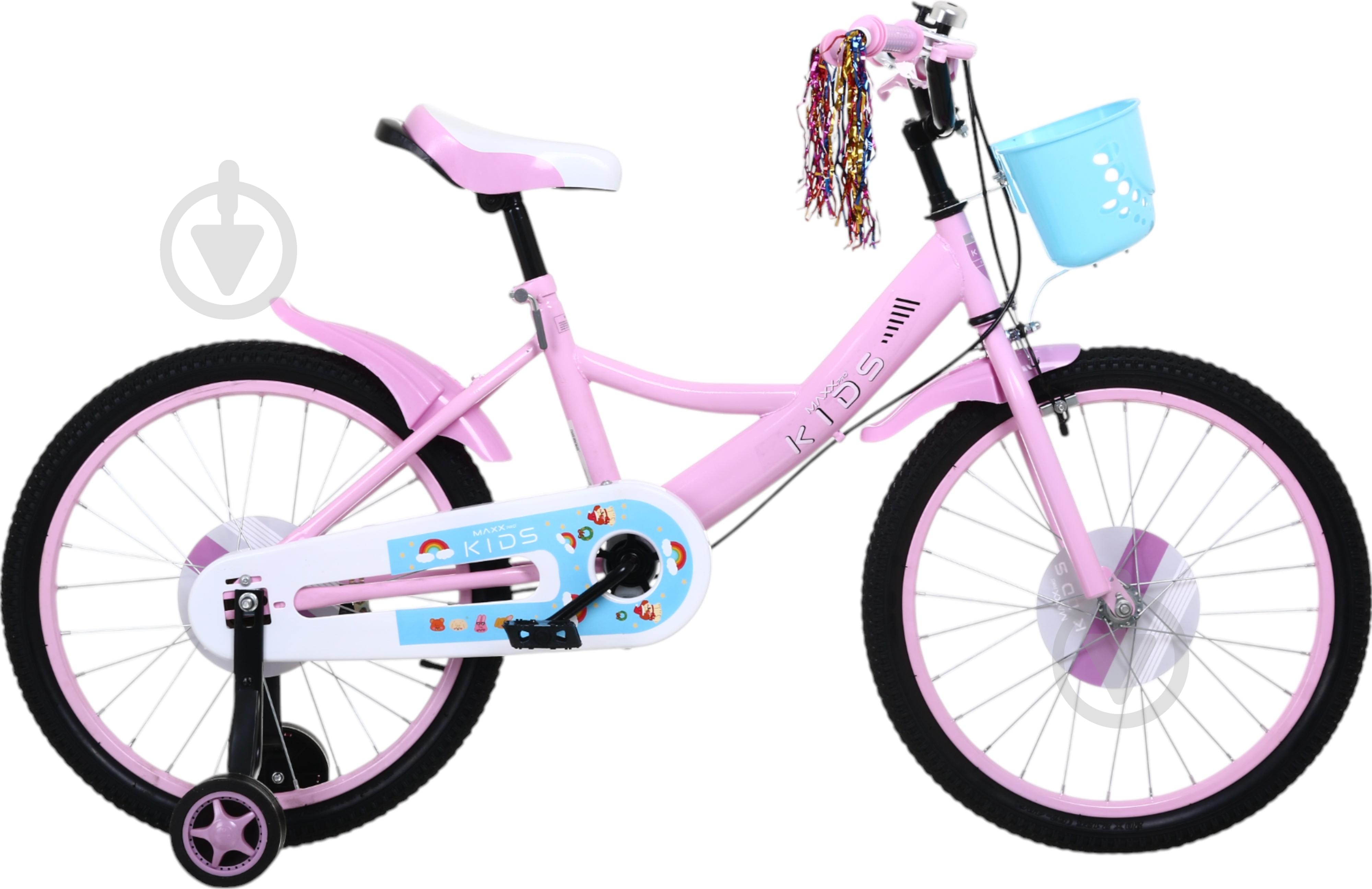 Велосипед дитячий MaxxPro kids 20' KQ-13 з кошиком рожевий - фото 2