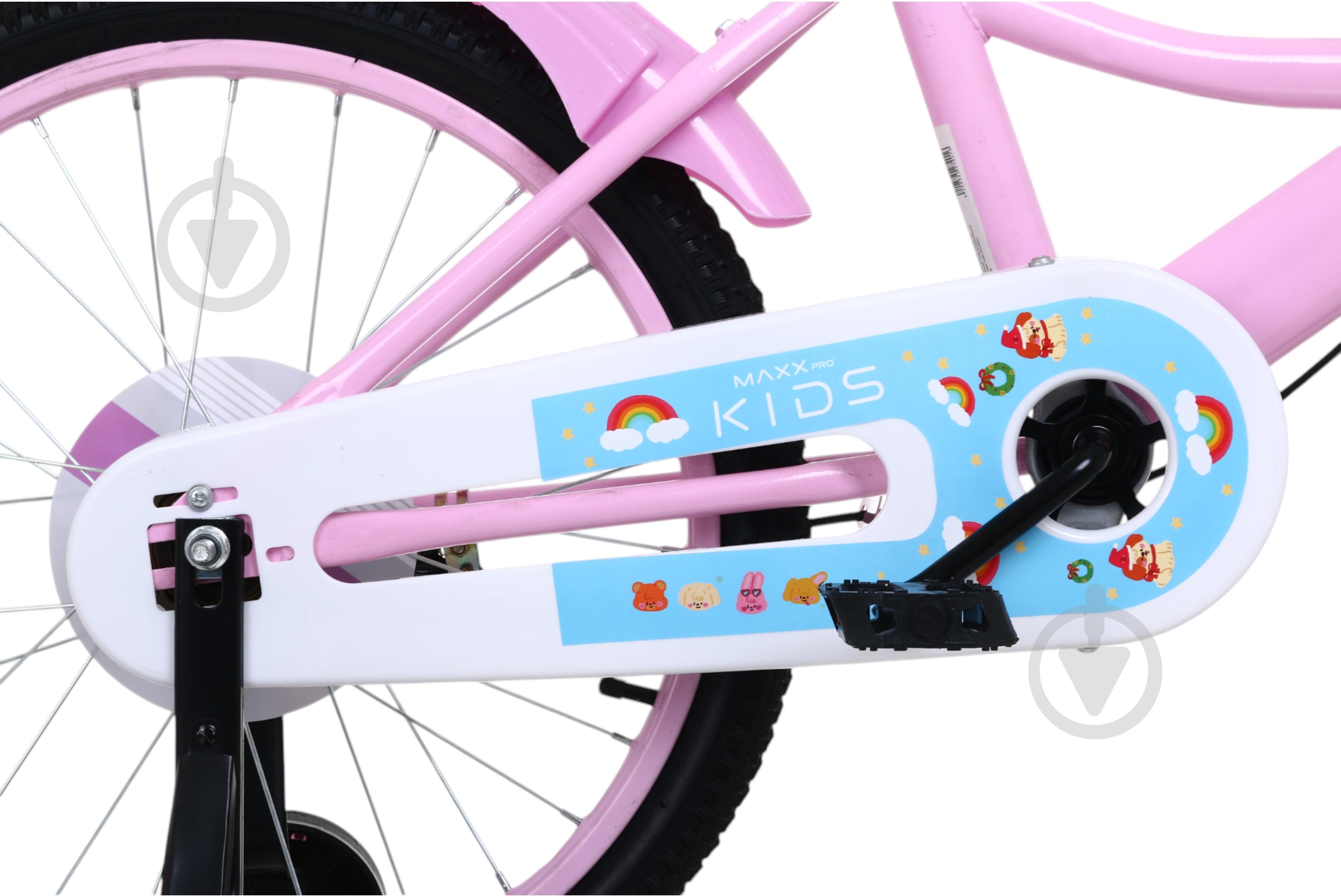 Велосипед дитячий MaxxPro kids 20' KQ-13 з кошиком рожевий - фото 9