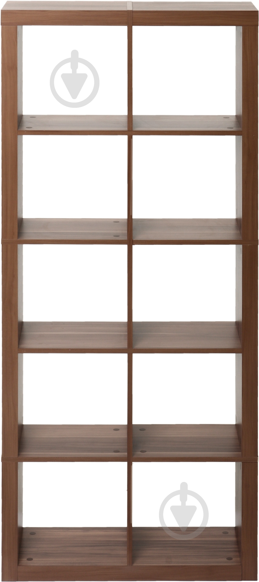 Стеллаж двухсторонний Inteo Кубус МИКС 2x5 792x792x1854 мм орех - фото 2