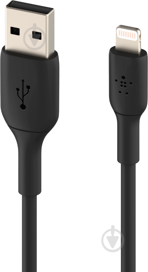 Кабель Belkin USB-A / Lightning 1 м black (CAA001BT1MBK) - фото 2 Кабель Belkin USB-A / Lightning 1 м black (CAA001BT1MBK) - фото 2