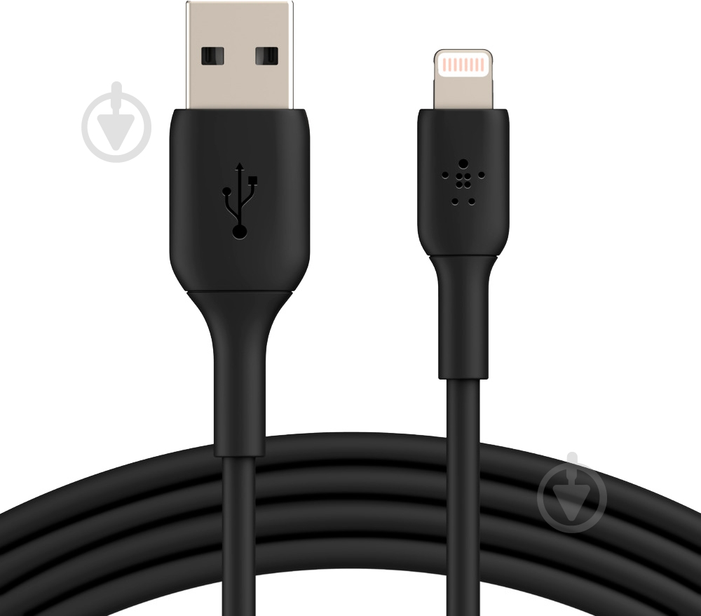 Кабель Belkin USB-A / Lightning 1 м black (CAA001BT1MBK) - фото 1 Кабель Belkin USB-A / Lightning 1 м black (CAA001BT1MBK) - фото 1