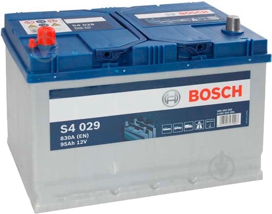 Аккумулятор автомобильный Bosch S4 029 95А 12 B 0 092 S40 290 «+» слева - фото 1
