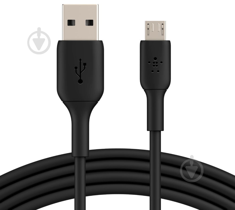 Кабель Belkin USB-A - MicroUSB PVC 1 м черный (CAB005BT1MBK) - фото 1