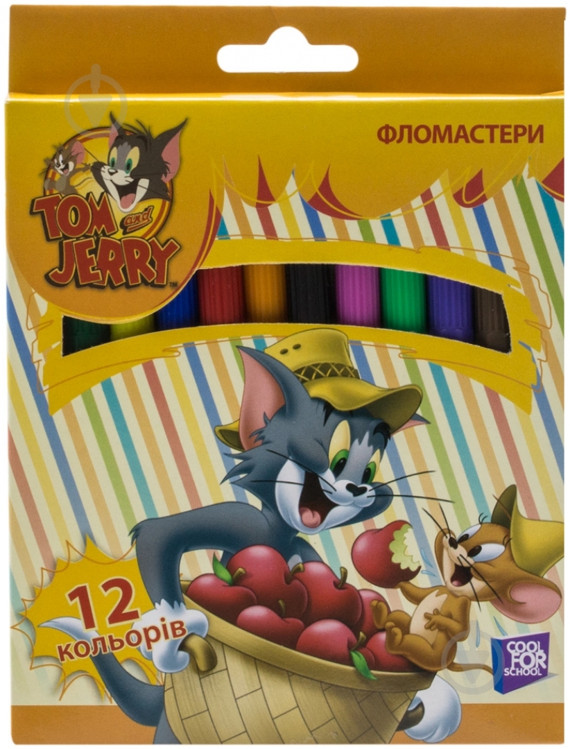 Фломастеры Tom and Jerry 12 шт. Cool For School - фото 1