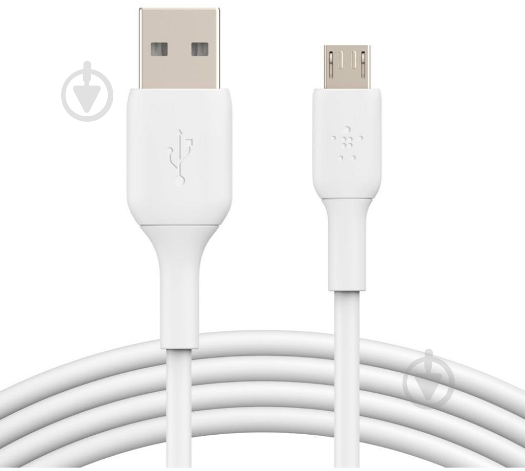 Кабель Belkin USB-A - MicroUSB PVC 1 м білий (CAB005BT1MWH) - фото 2 Кабель Belkin USB-A - MicroUSB PVC 1 м білий (CAB005BT1MWH) - фото 2