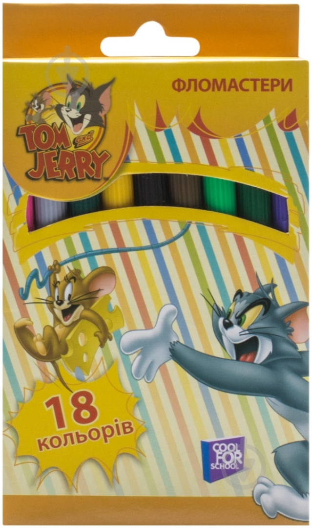 Фломастеры Tom and Jerry 18 шт Cool For School - фото 1 Фломастеры Tom and Jerry 18 шт Cool For School - фото 1