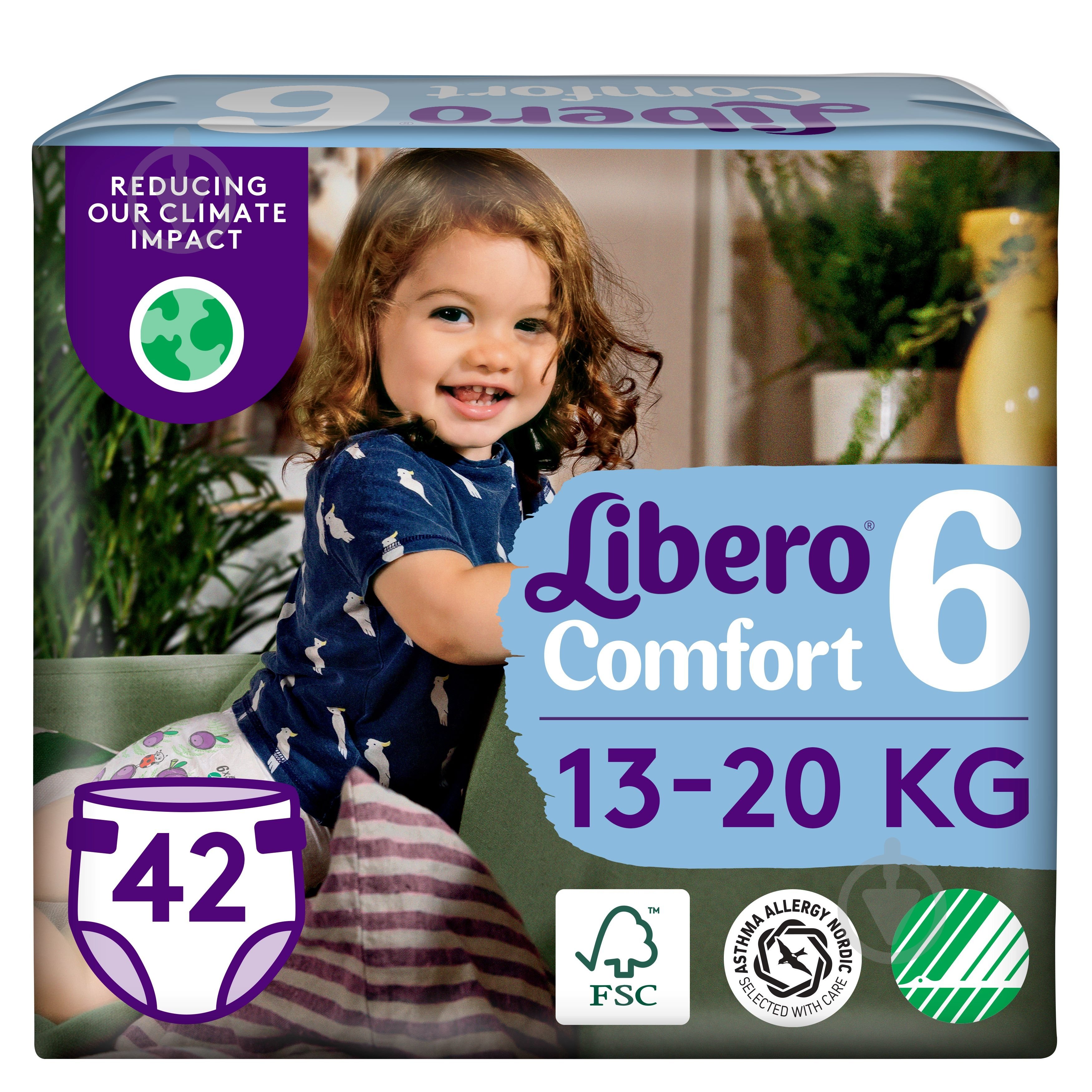 Подгузники Libero Comfort 6 13-20 кг 42 шт. - фото 1 Подгузники Libero Comfort 6 13-20 кг 42 шт. - фото 1