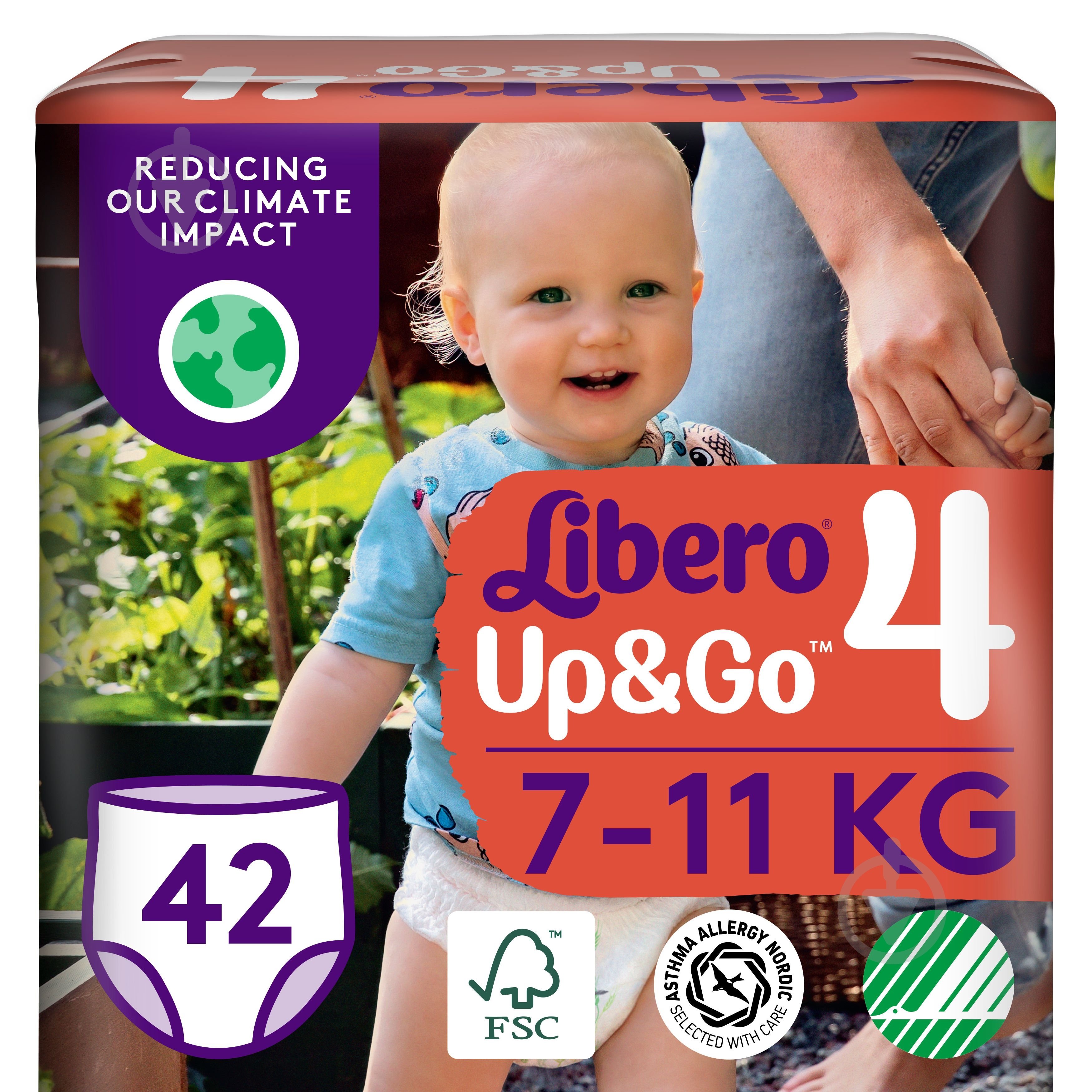 Подгузники-трусики Libero Up&Go 4 7-11 кг 42 шт. - фото 2