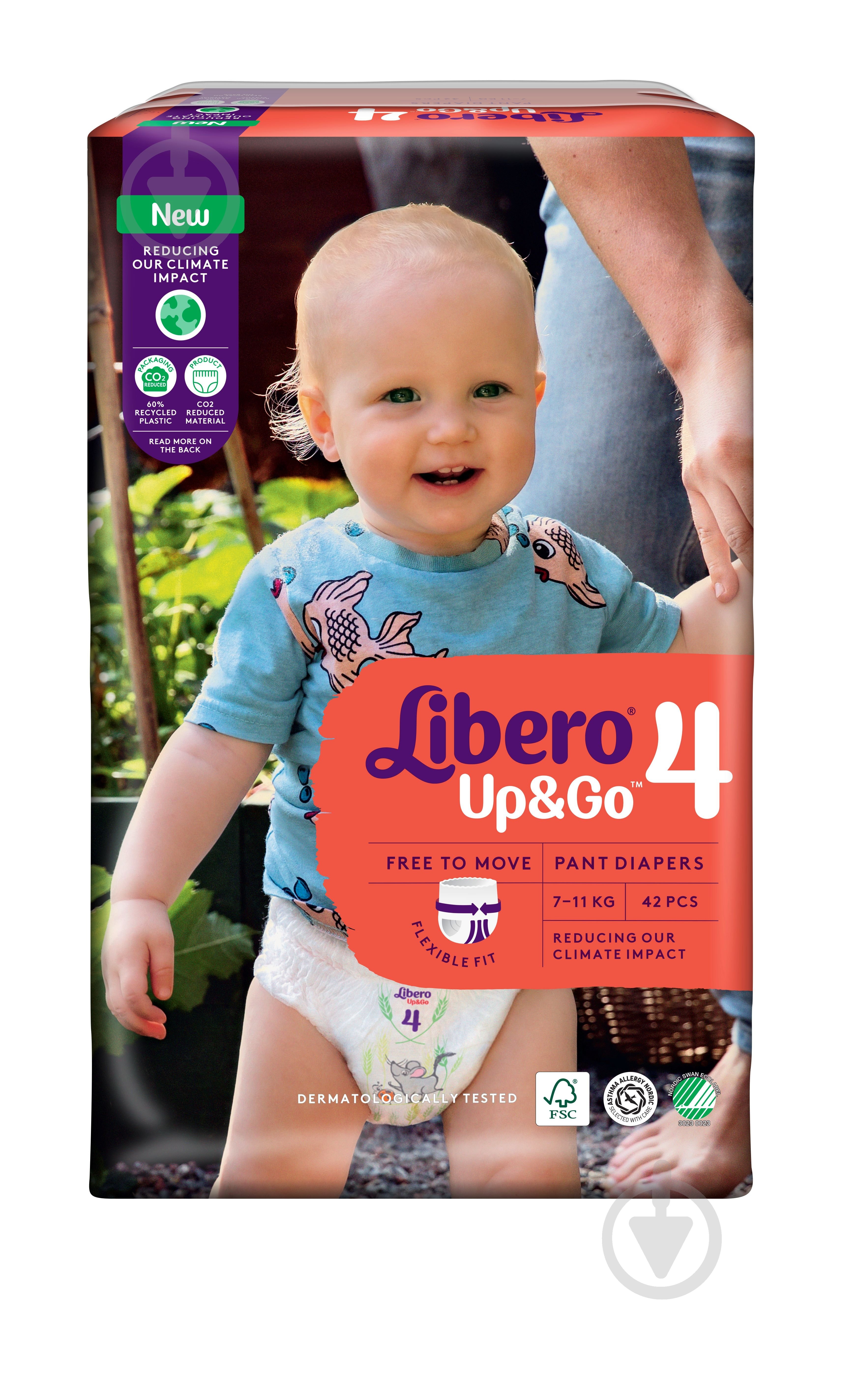 Подгузники-трусики Libero Up&Go 4 7-11 кг 42 шт. - фото 1