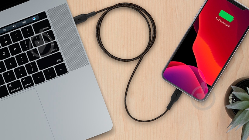 Кабель Belkin USB-C / Lightning 2 м black (CAA004BT2MBK) - фото 6 Кабель Belkin USB-C / Lightning 2 м black (CAA004BT2MBK) - фото 6