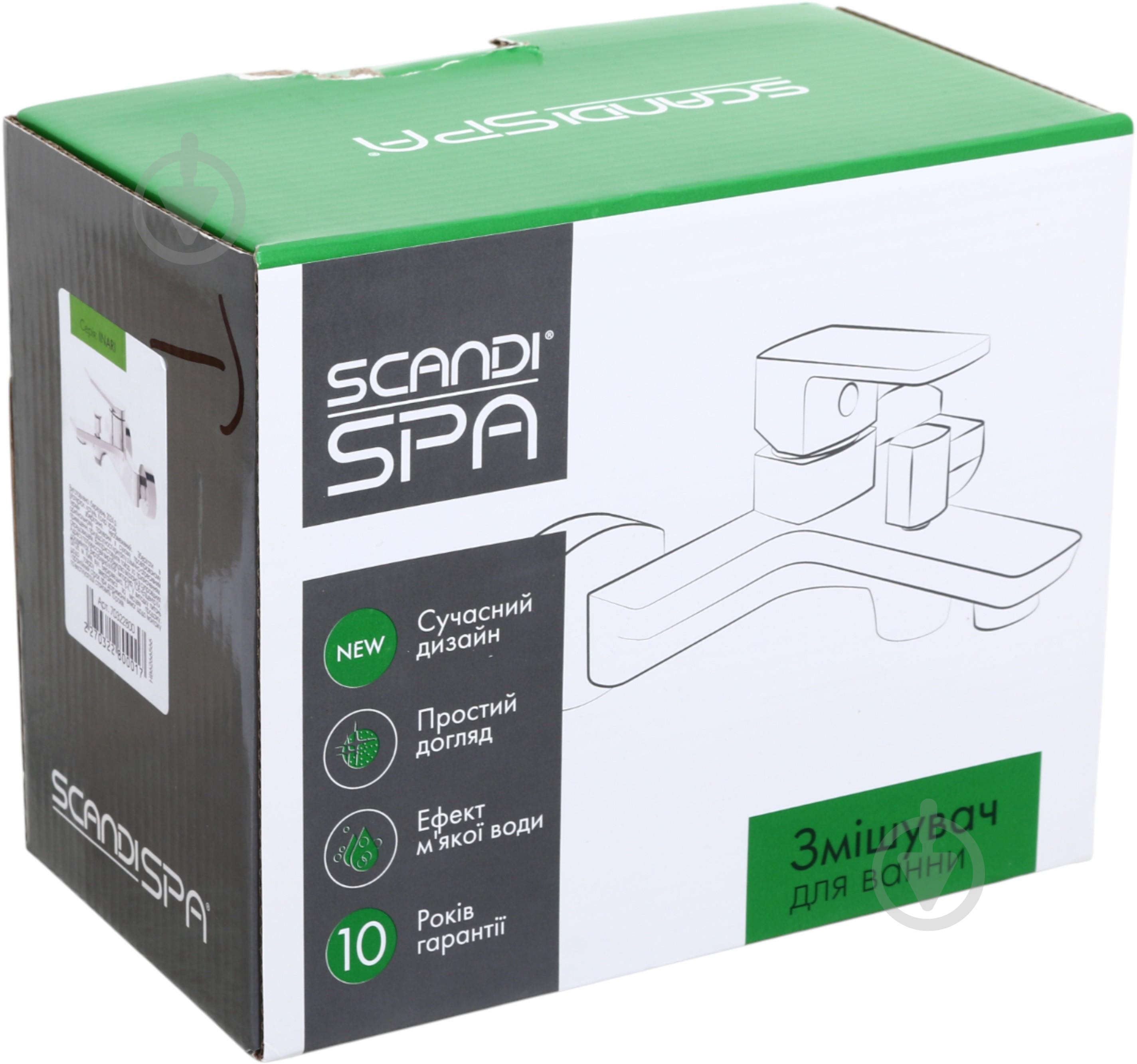 Смеситель для ванны ScandiSPA INARI хром - фото 5