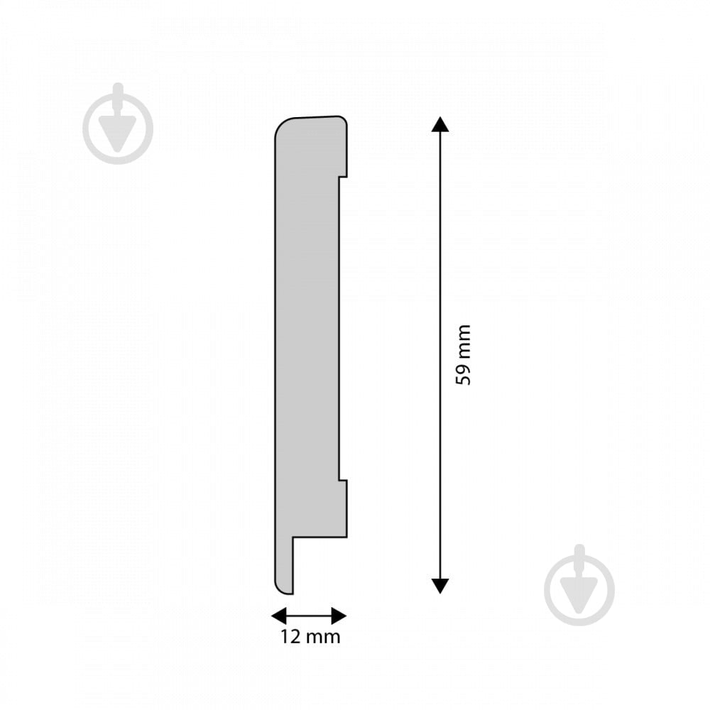 Плинтус МДФ Super Profil ПП1260К белый ледо 2070х59х12 мм - фото 3