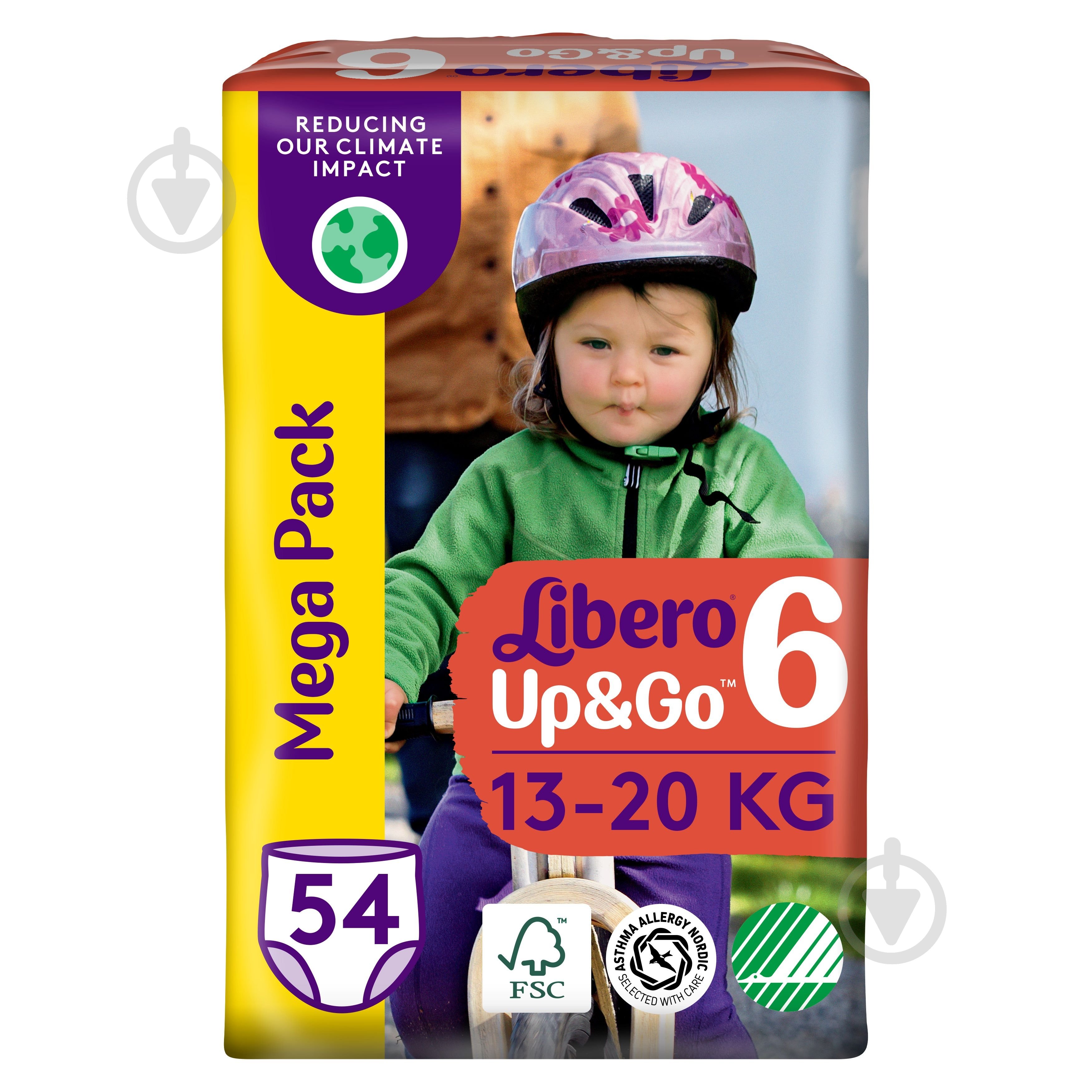 Подгузники-трусики Libero Up&Go 6 13-20 кг 54 шт. - фото 1