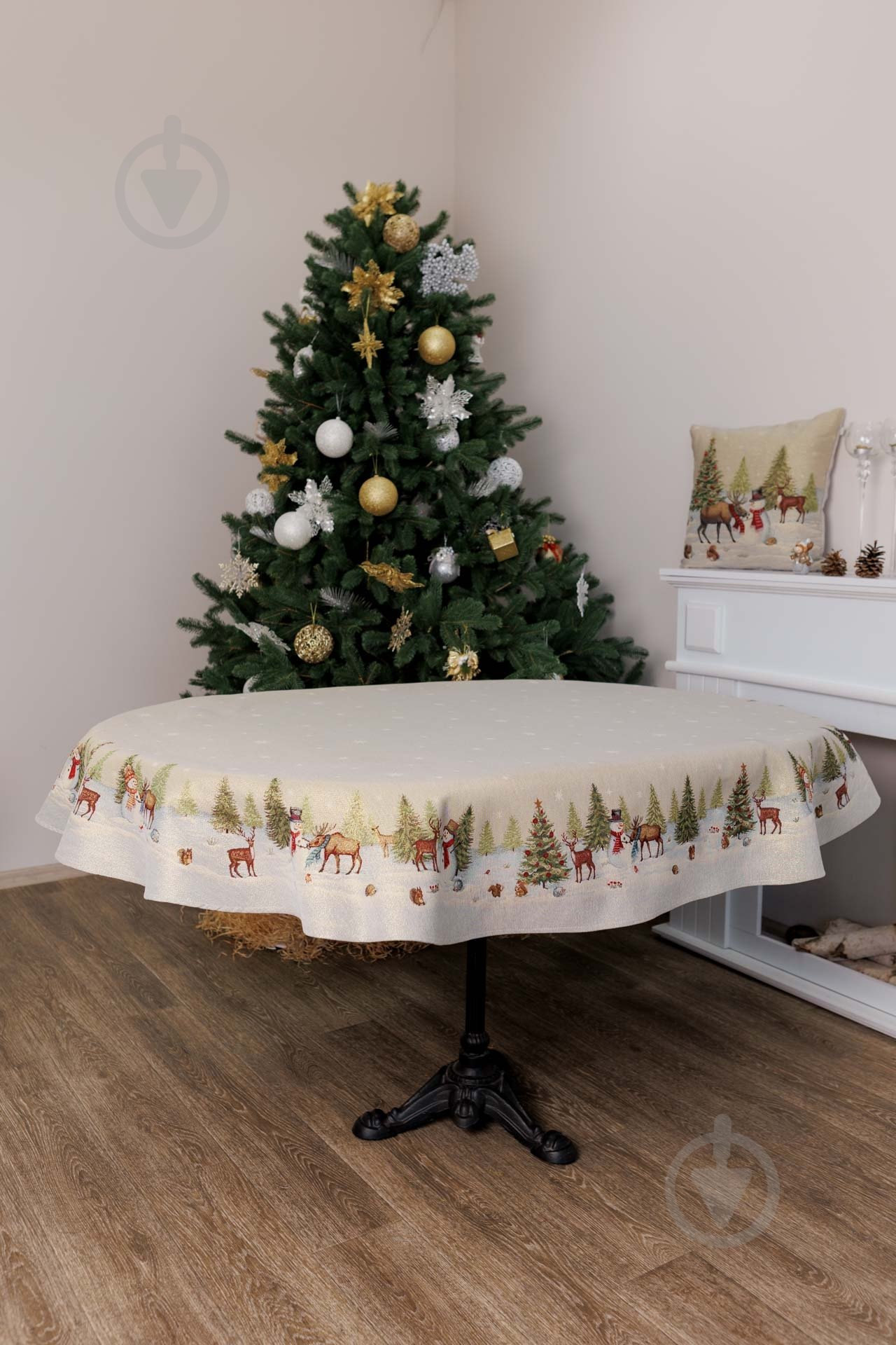 Скатерть овальная "Зимний лес" 136x180 см La Nuit - фото 4 Скатерть овальная "Зимний лес" 136x180 см La Nuit - фото 4