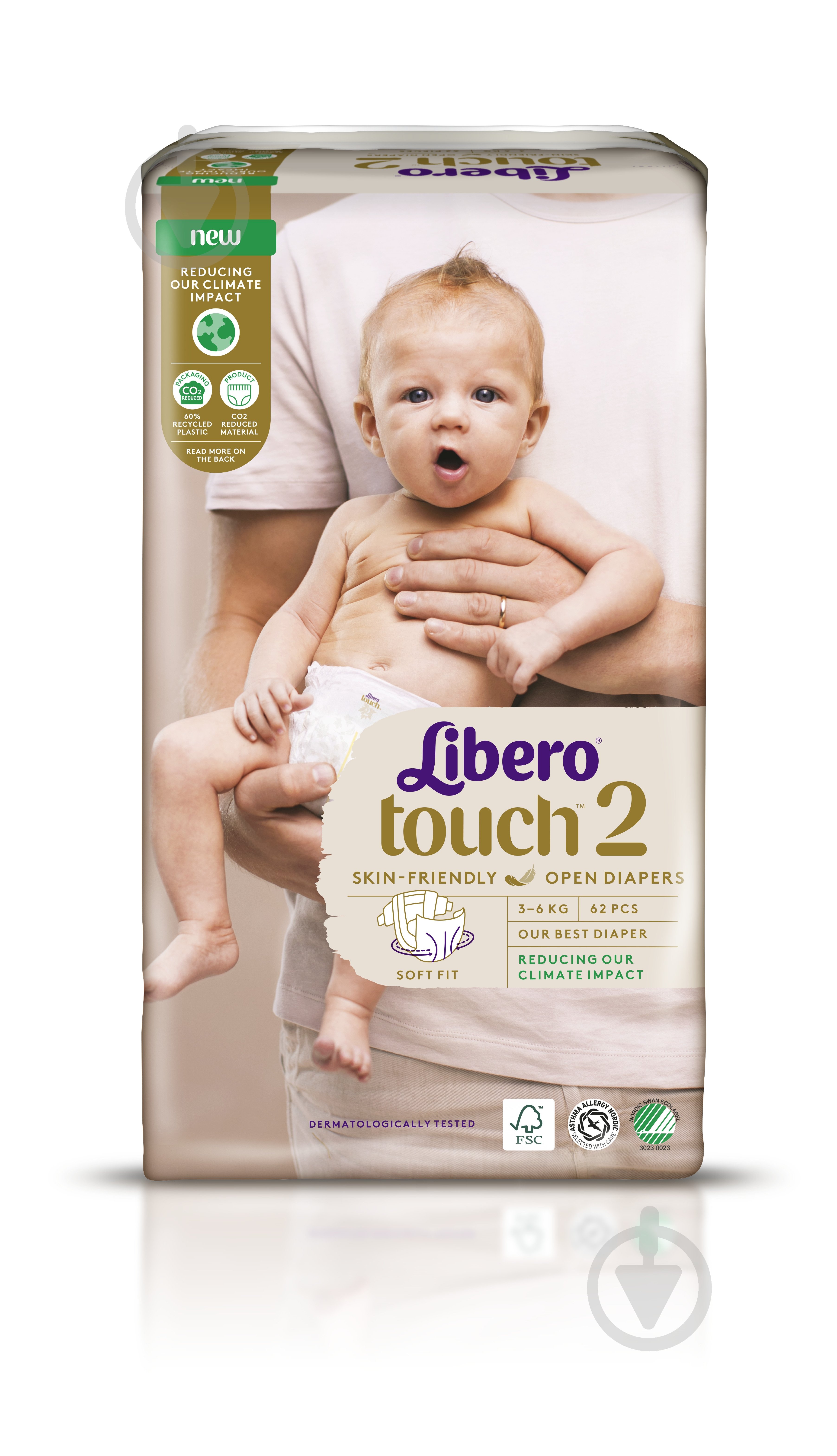 Підгузки-трусики Libero Touch 2 3-6 кг 62 шт. - фото 2