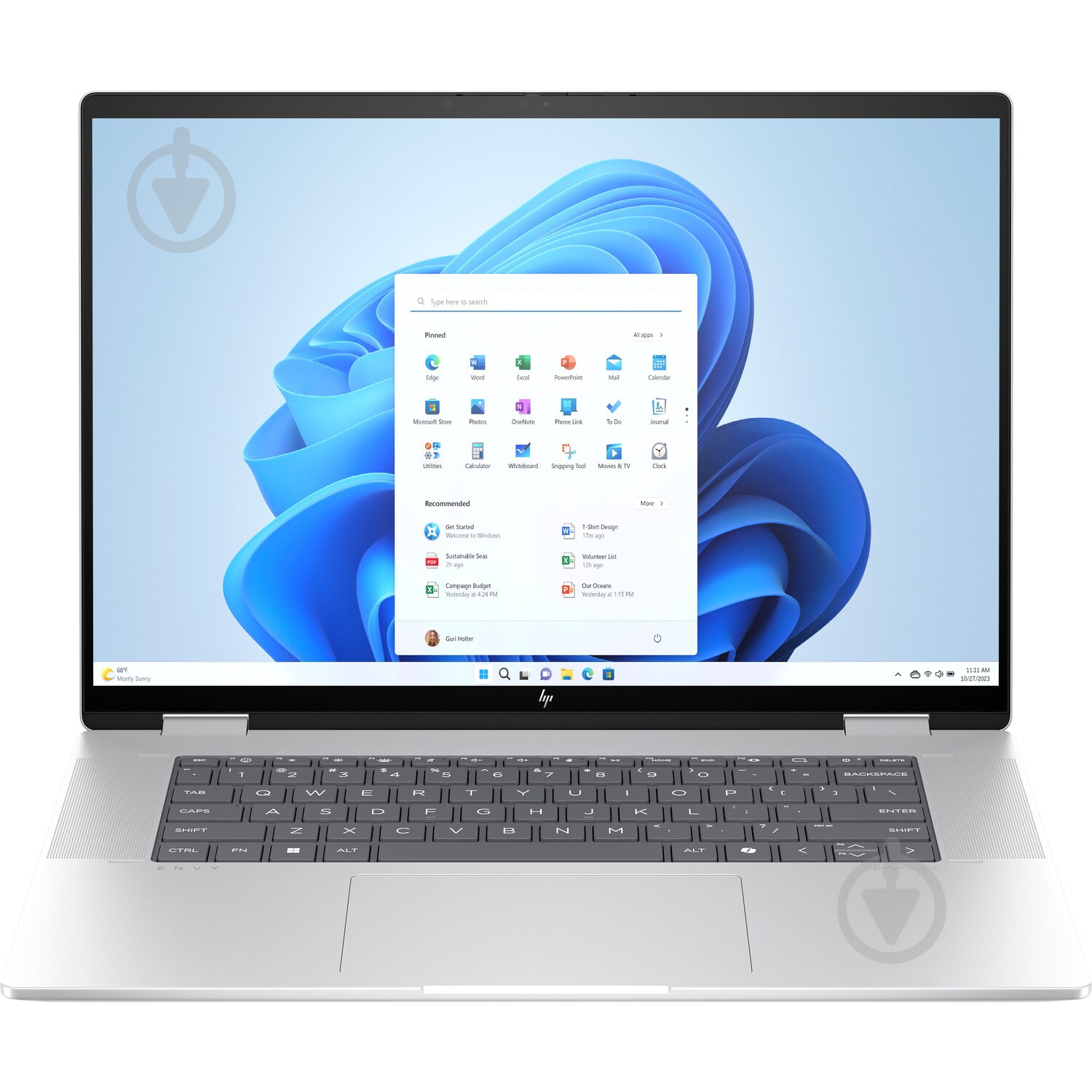 Ноутбук HP Envy x360 16" (A0NM8EA) silver - фото 1