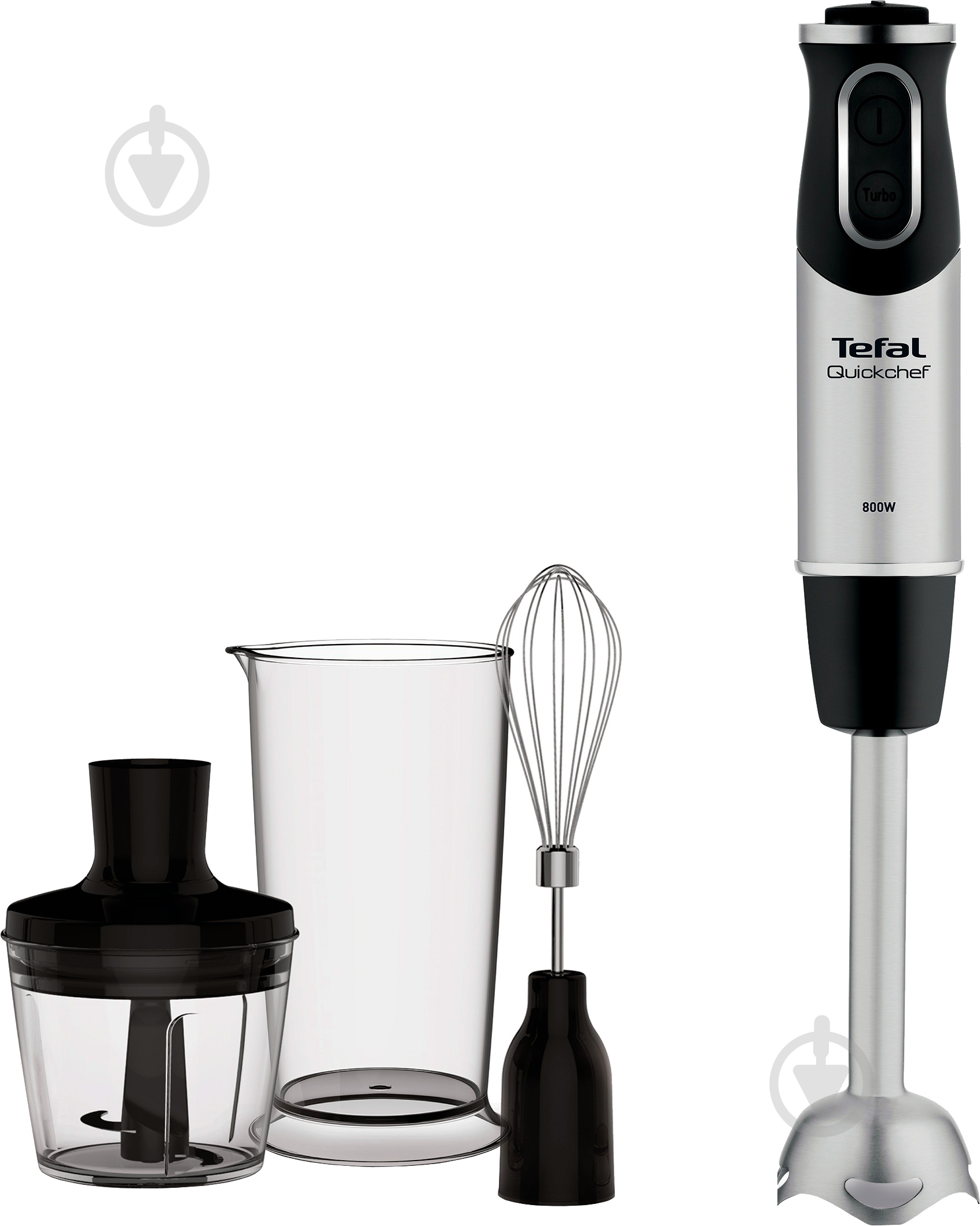 Блендер погружной Tefal QUICKCHEF HB653838 нержавеющая сталь с черным - фото 1 Блендер погружной Tefal QUICKCHEF HB653838 нержавеющая сталь с черным - фото 1