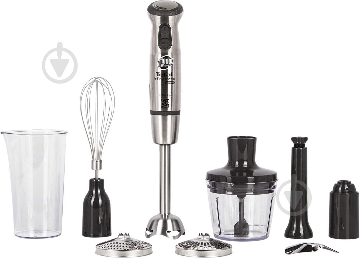 Блендер погружной Tefal INFINY FORCE ULTIMATE HB877D38 нержавеющая сталь - фото 1