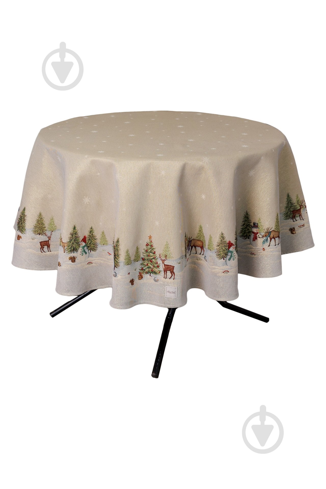 Скатертина кругла Зимовий ліс Ø 160 см La Nuit - фото 1 Скатертина кругла Зимовий ліс Ø 160 см La Nuit - фото 1