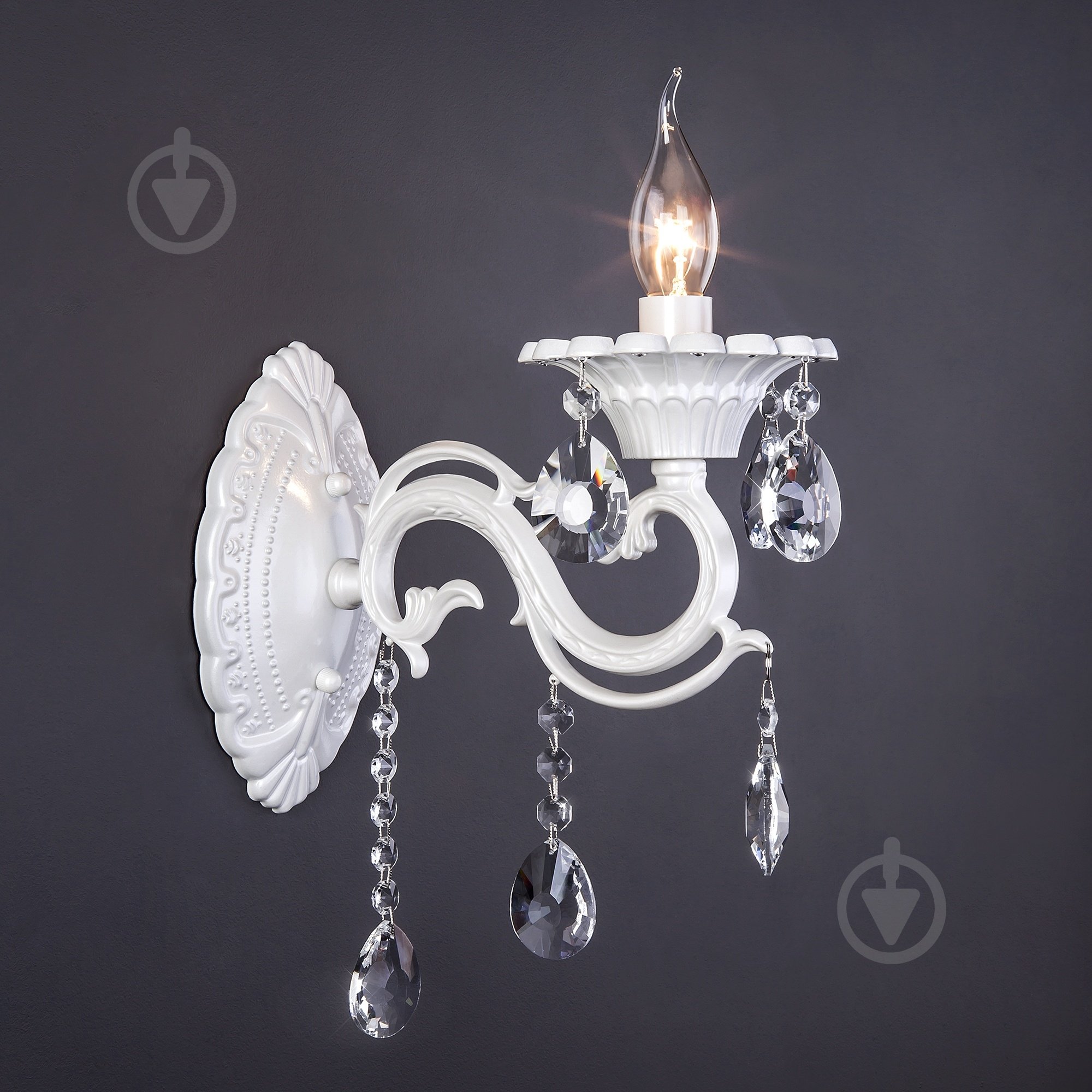 ВИТРИНА! Бра Strotskis Tivoli 1x60 Вт E14 белый 294/1 - фото 2