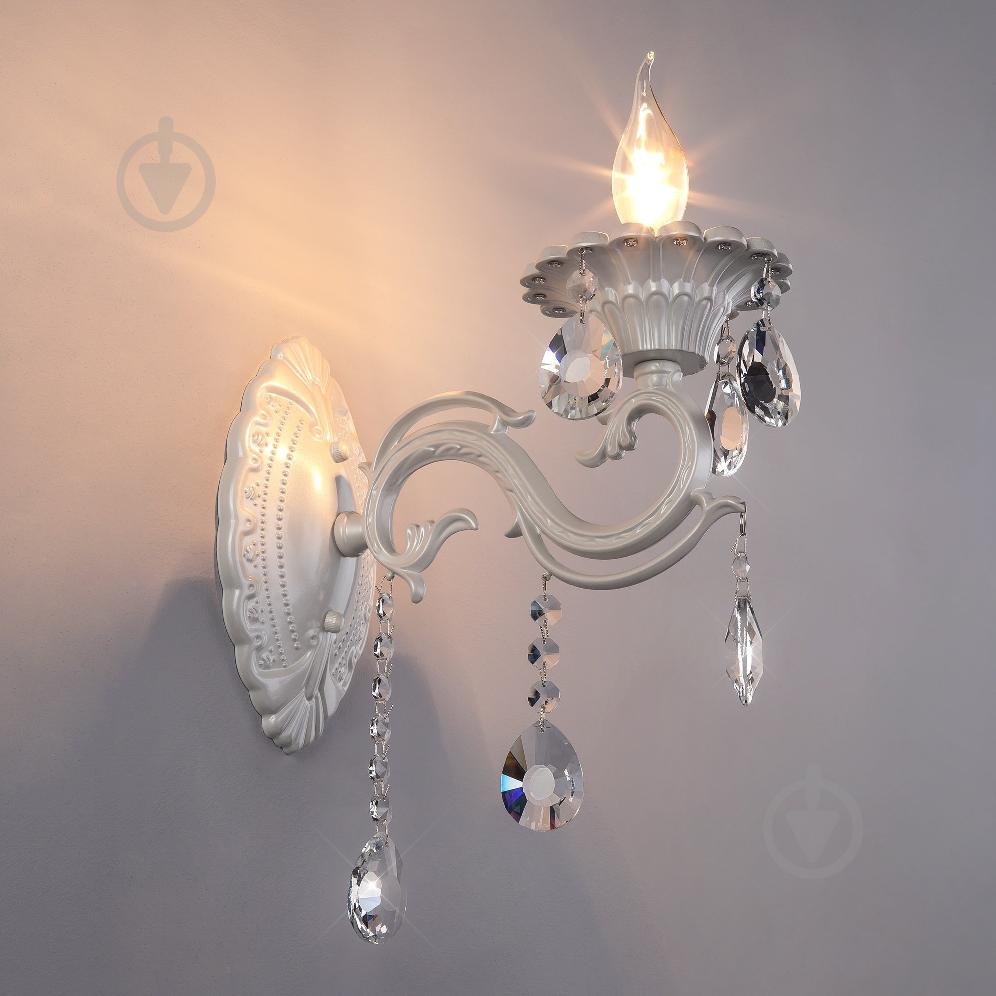 ВИТРИНА! Бра Strotskis Tivoli 1x60 Вт E14 белый 294/1 - фото 3