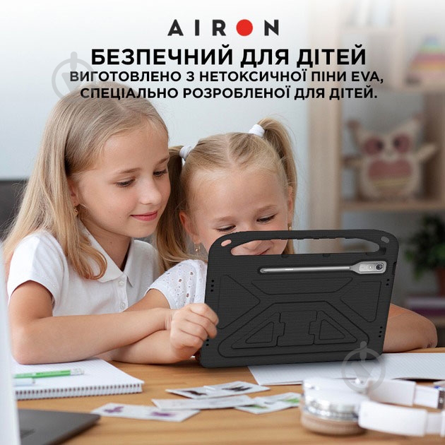 Противоударный чехол-подставка AIRON Premium Lenovo Tab P12 12.7" black (4822352781132) - фото 8 Противоударный чехол-подставка AIRON Premium Lenovo Tab P12 12.7" black (4822352781132) - фото 8
